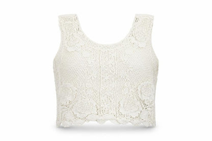 Womens UK Size M Cameo Rose White Basic Tank