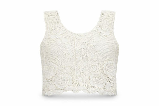 Womens UK Size M Cameo Rose White Basic Tank