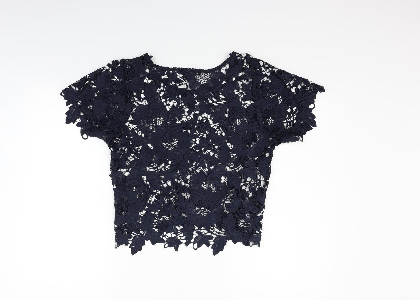 Womens UK Size S Atmosphere Blue Basic Blouse