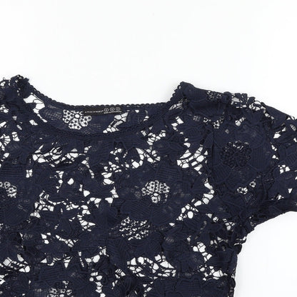 Womens UK Size S Atmosphere Blue Basic Blouse