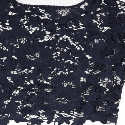 Womens UK Size S Atmosphere Blue Basic Blouse