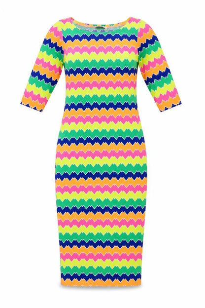 Zack London Womens Multicoloured Striped  Fit & Flare  Size 8