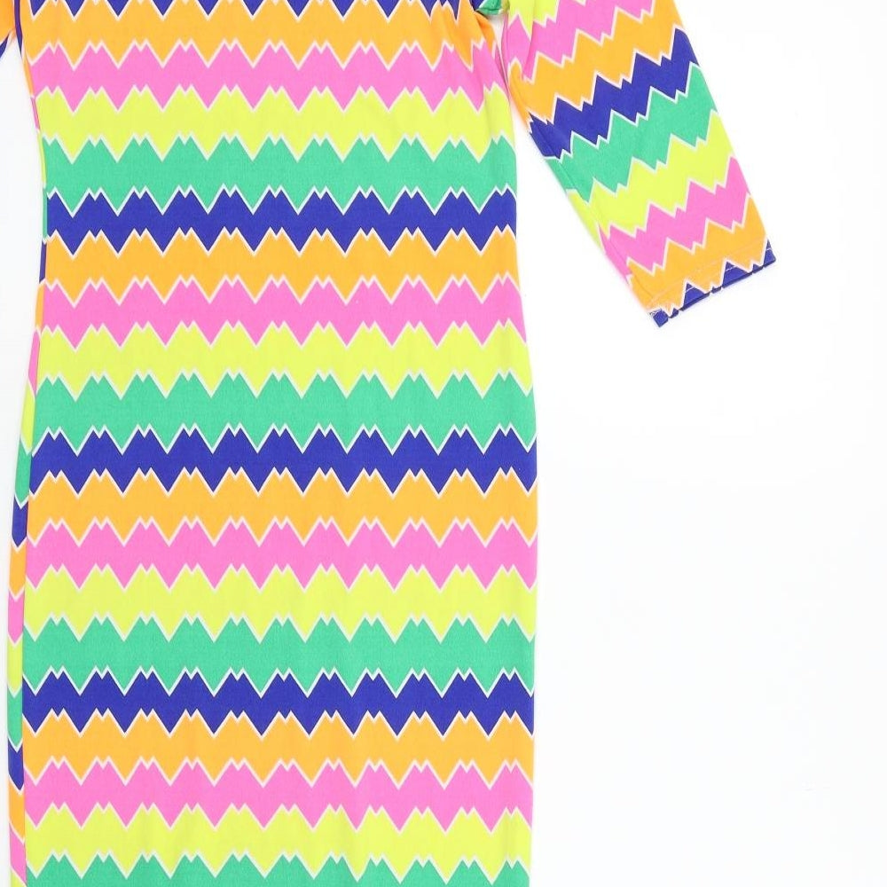 Zack London Womens Multicoloured Striped  Fit & Flare  Size 8