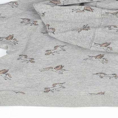 George Boys Grey   Pullover Jumper Size 8 Years  - unicorn