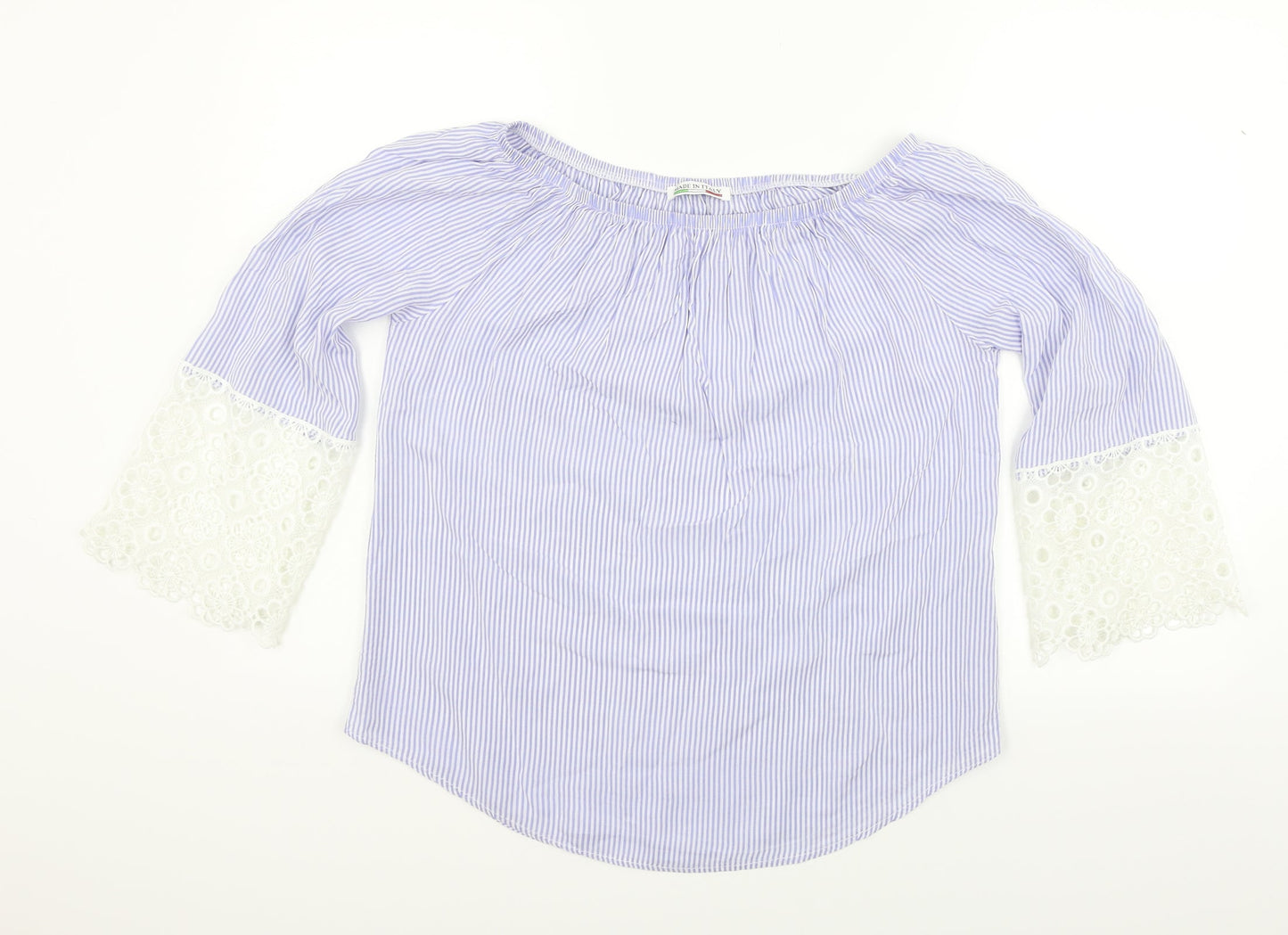 Womens UK Size XL Made in Italy Blue  Blouse