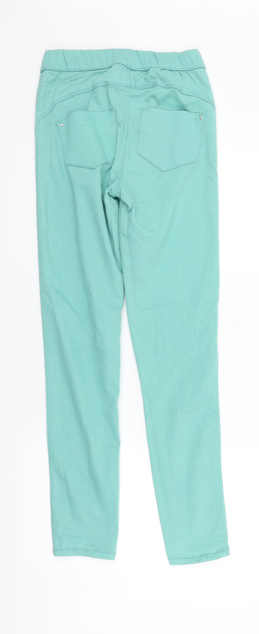 Womens UK Size 8 deniem & co Regular Fit Straight Green Jeans