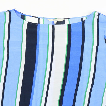 NEXT Womens Blue Striped  T-Shirt Dress  Size 16