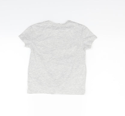 George Girls Grey   Basic T-Shirt Size 5-6 Years  - tro pi cal