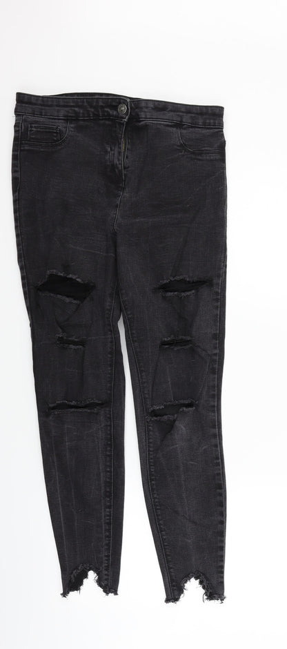 /Denim Womens Grey   Straight Jeans Size 14 L27 in
