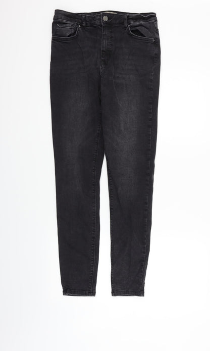Womens UK Size 14 deniem & co Regular Fit Straight Black Jeans