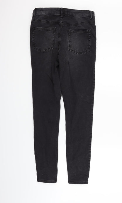 Womens UK Size 14 deniem & co Regular Fit Straight Black Jeans