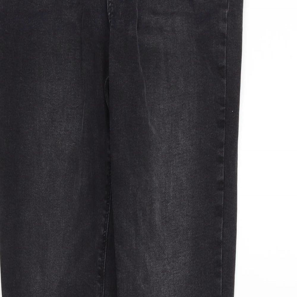 Womens UK Size 14 deniem & co Regular Fit Straight Black Jeans