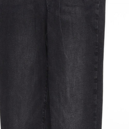 Womens UK Size 14 deniem & co Regular Fit Straight Black Jeans