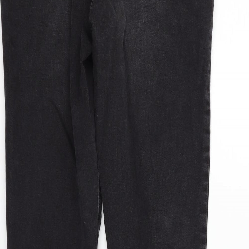 Womens UK Size 14 deniem & co Regular Fit Straight Black Jeans