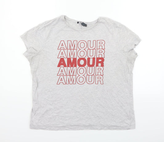 Primark Womens Grey   Basic T-Shirt Size 26