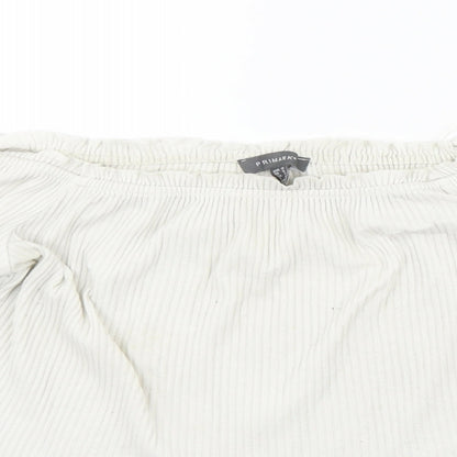 Primark Womens Silver   Basic T-Shirt Size 14