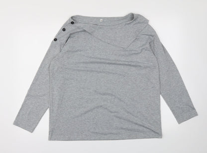 Womens UK Size  Preworn Grey Basic T-Shirt