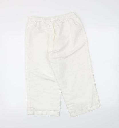 Womens UK Size 10 LA Gear Regular Fit Cropped White Trousers