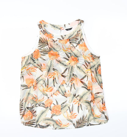 Womens UK Size 12 M&Co Multicoloured Basic T-Shirt