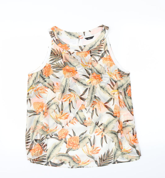 Womens UK Size 12 M&Co Multicoloured Basic T-Shirt