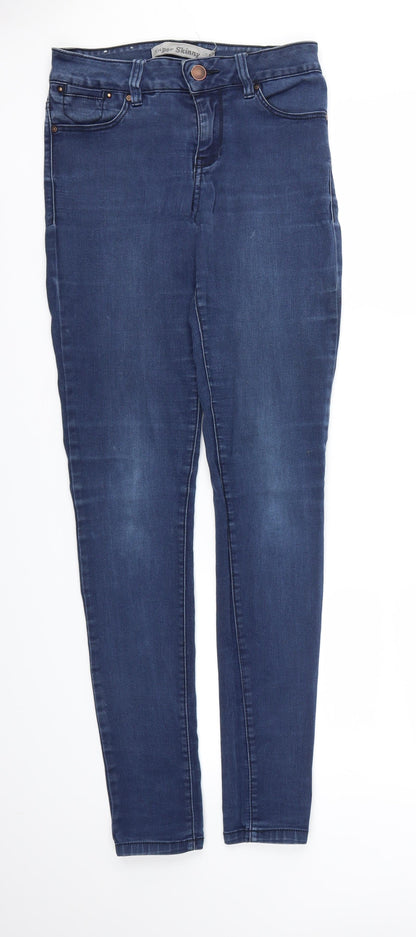 Womens UK Size 8 super skinny Regular Fit Skinny Blue Jeans