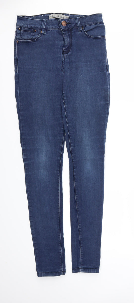 Womens UK Size 8 super skinny Regular Fit Skinny Blue Jeans