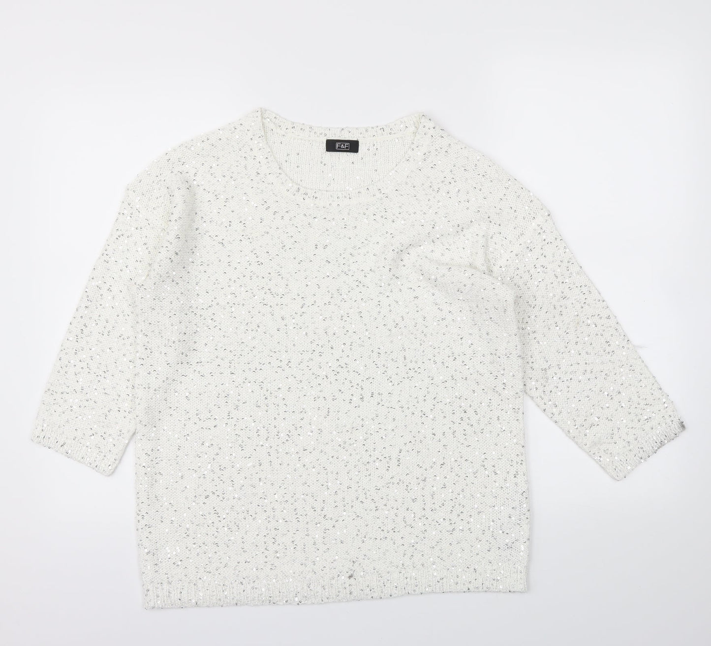 F&F Womens White   Basic T-Shirt Size 10