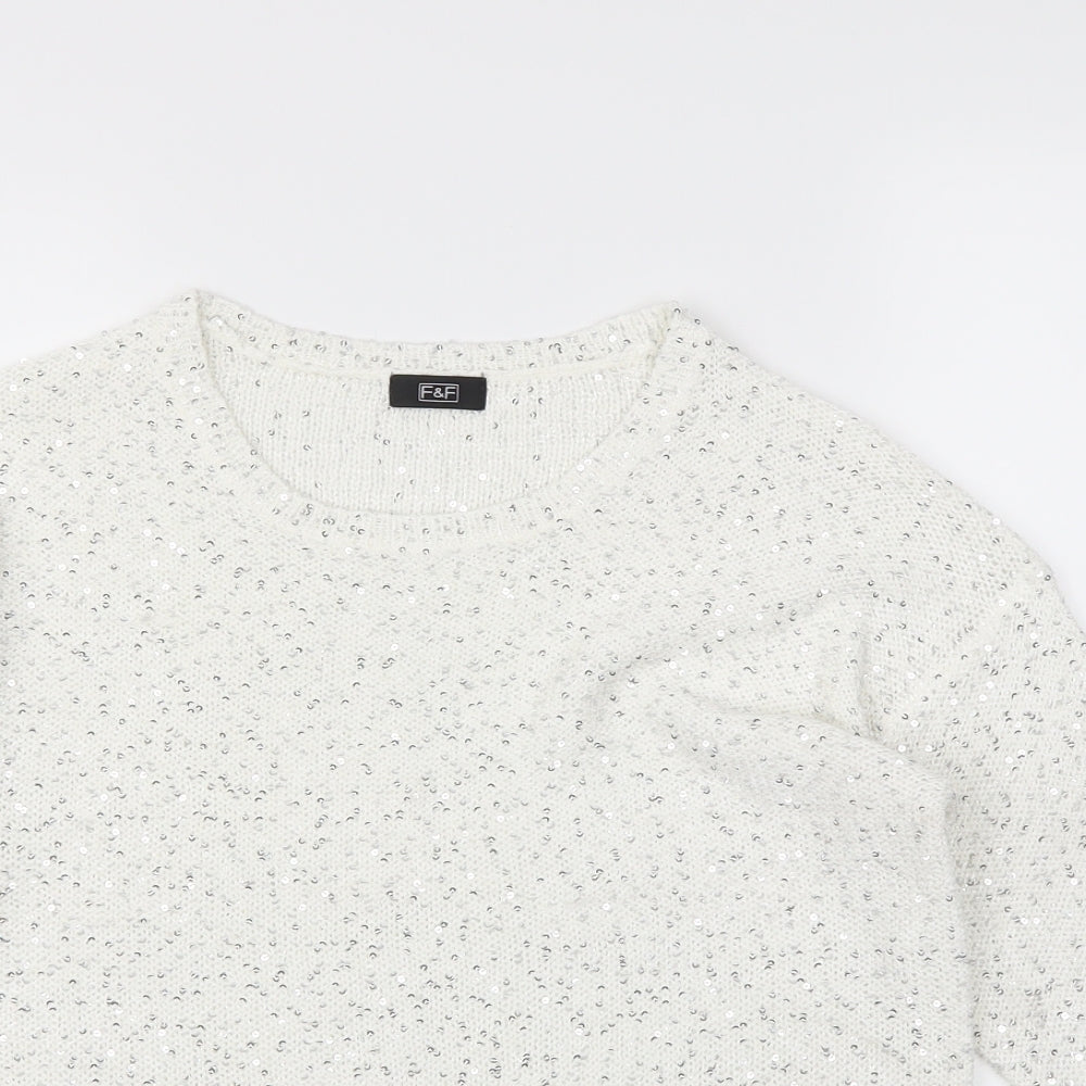 F&F Womens White   Basic T-Shirt Size 10