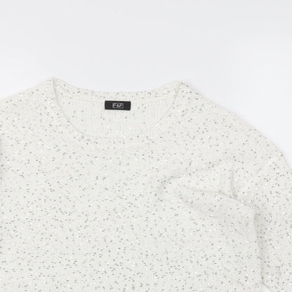 F&F Womens White   Basic T-Shirt Size 10