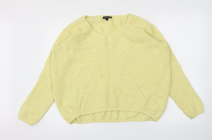 Topshop Womens Yellow   Pullover Jumper Size 10