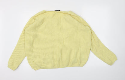 Topshop Womens Yellow   Pullover Jumper Size 10