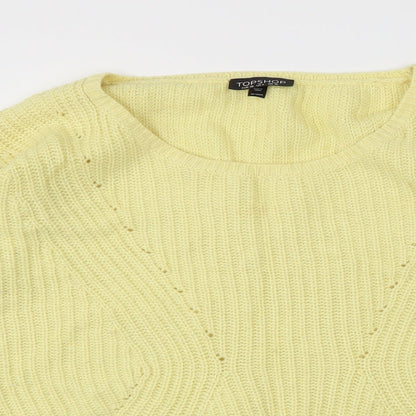 Topshop Womens Yellow   Pullover Jumper Size 10