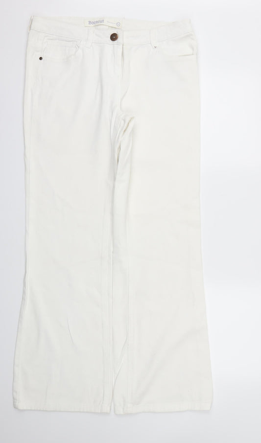 Next  Womens White   Straight Jeans Size 14 L32 in