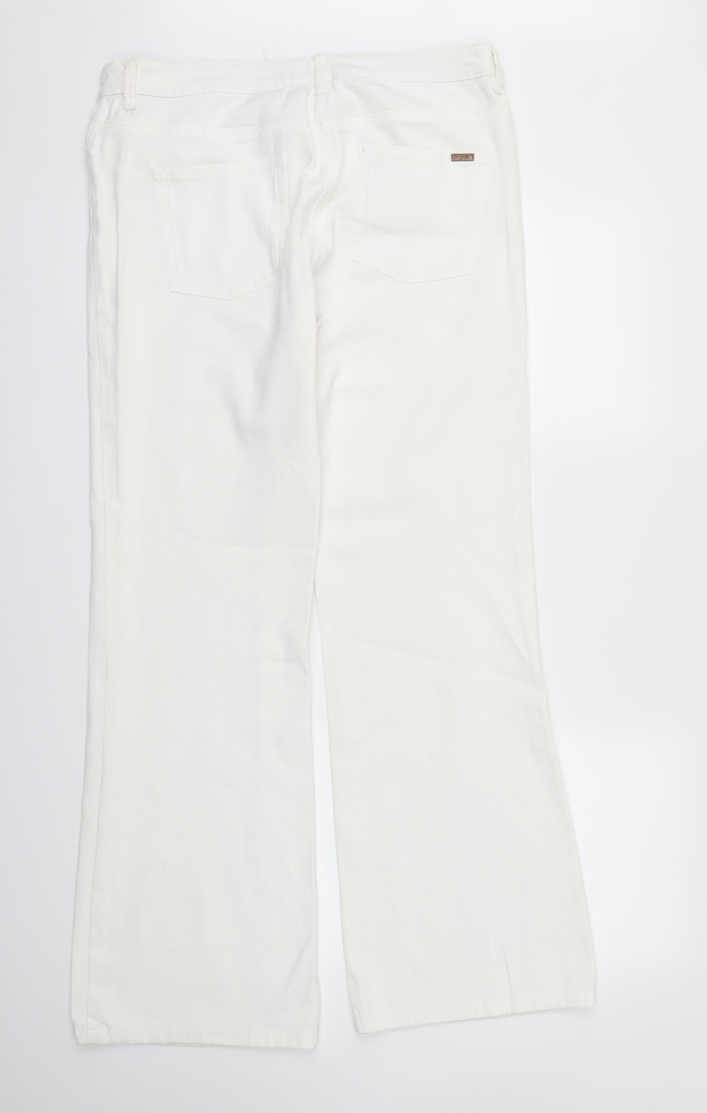 Next  Womens White   Straight Jeans Size 14 L32 in