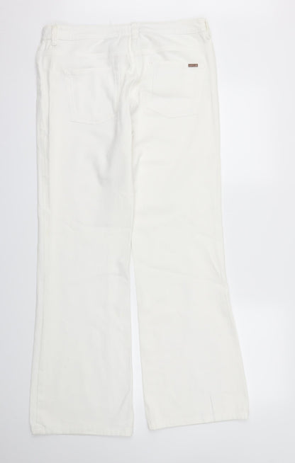 Next  Womens White   Straight Jeans Size 14 L32 in