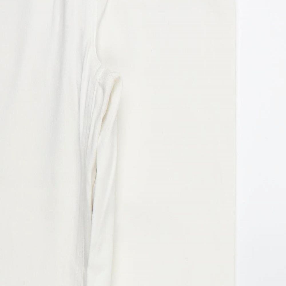 Next  Womens White   Straight Jeans Size 14 L32 in