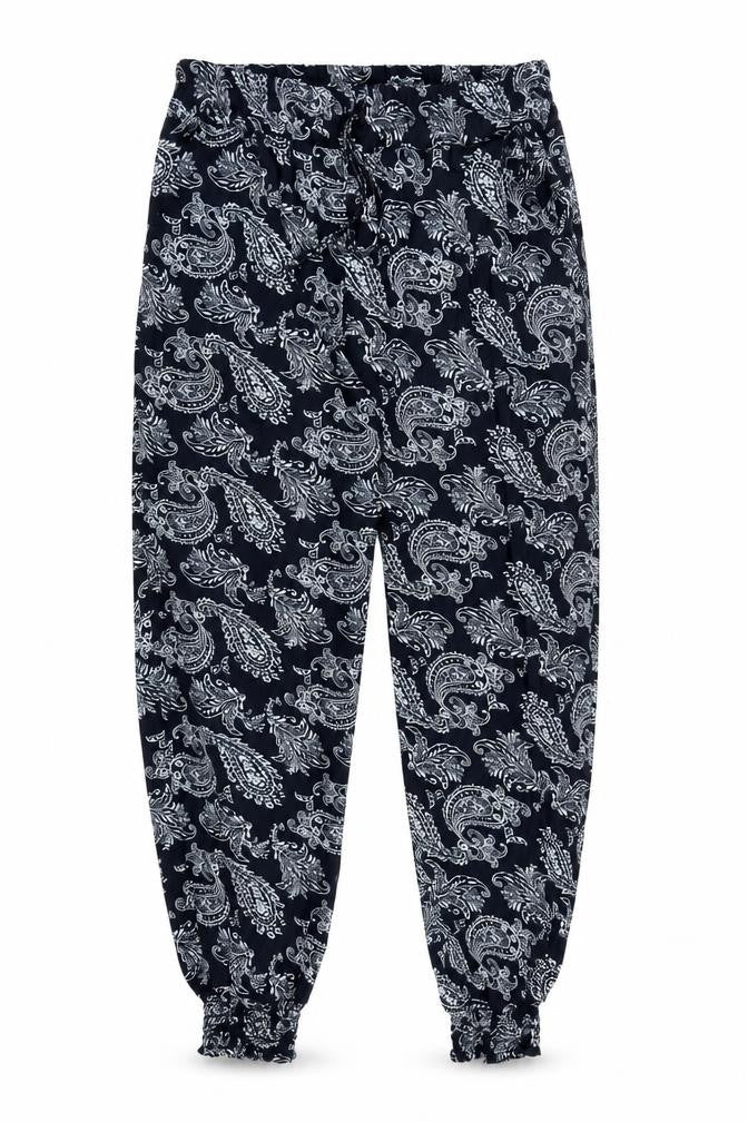 Womens UK Size M Preworn Regular Fit Harem Blue Trousers