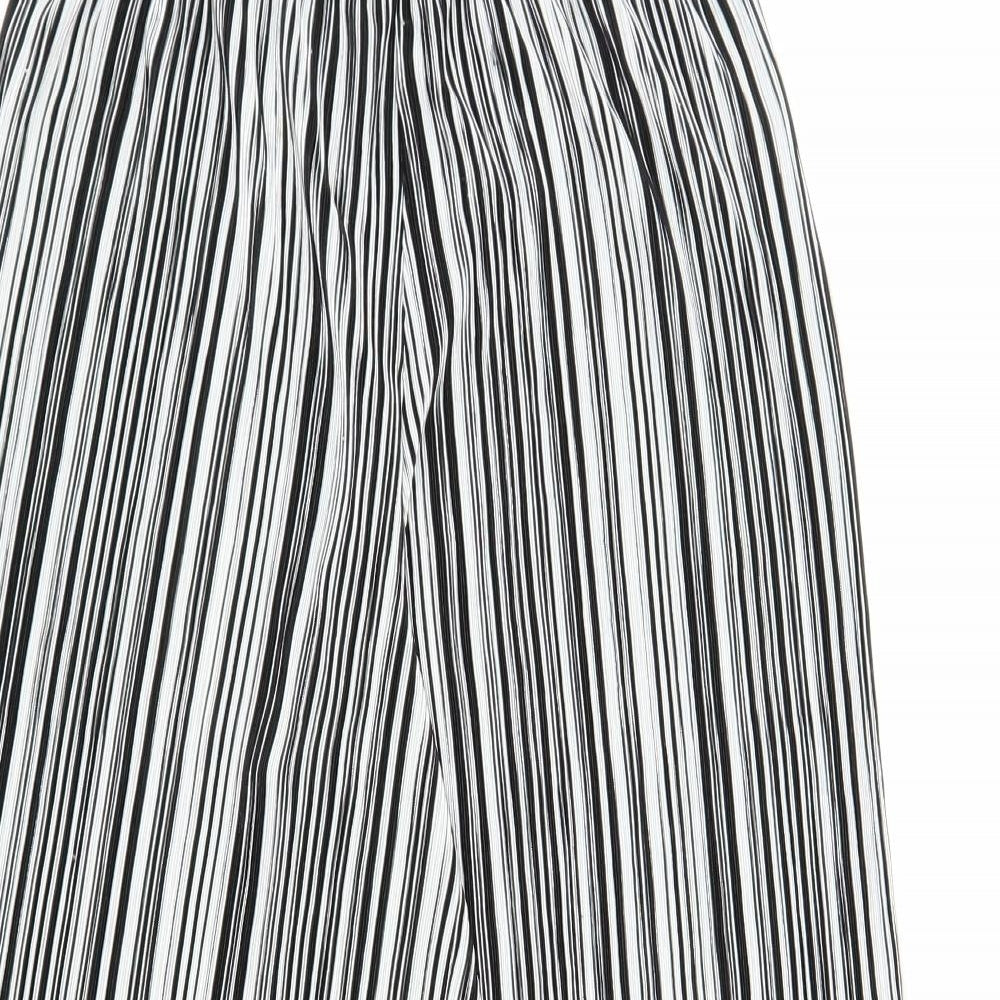 Primark Womens Grey Striped  Bloomer Trousers Size 8 L22 in