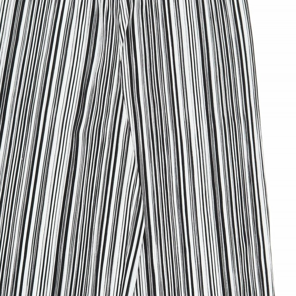 Primark Womens Grey Striped  Bloomer Trousers Size 8 L22 in