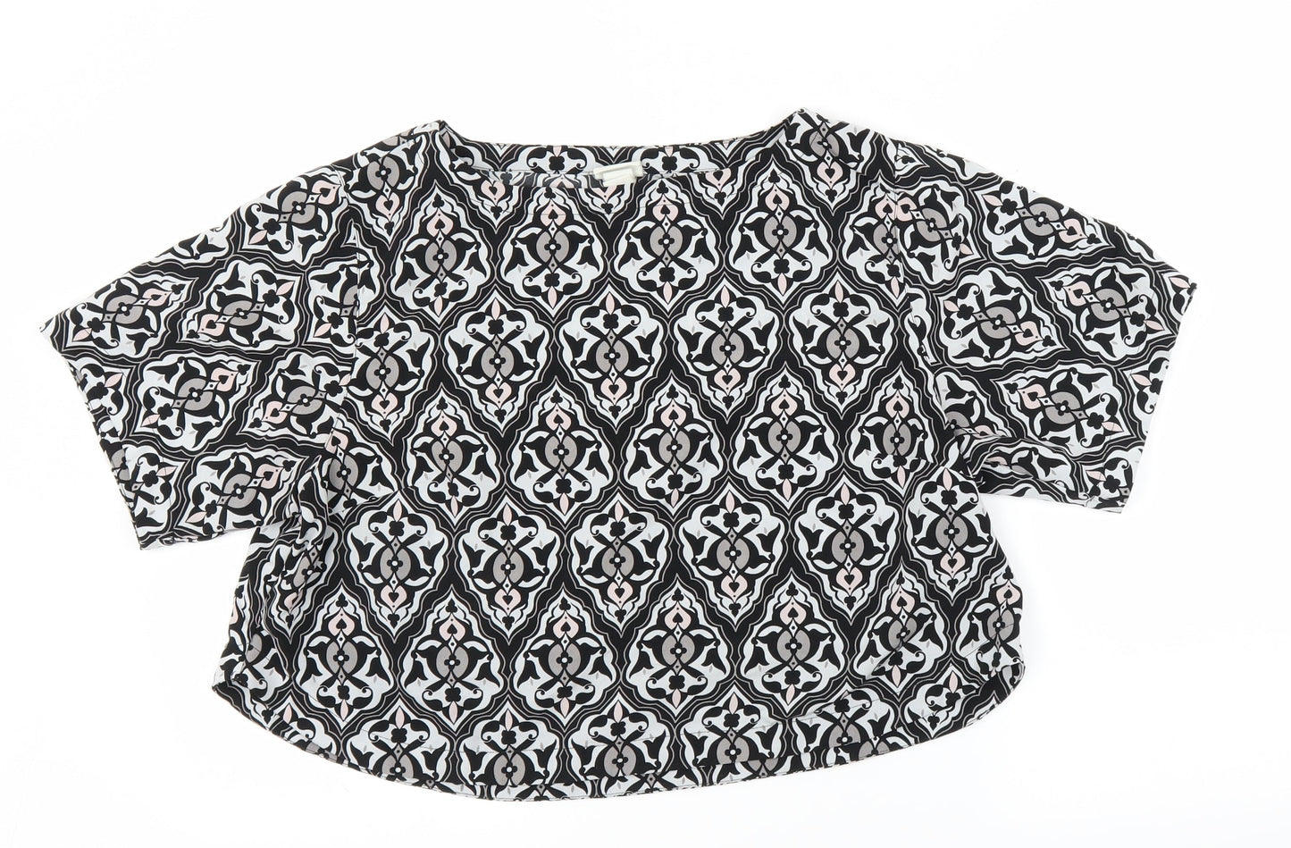 Womens UK Size 10 H&M Grey Basic Blouse