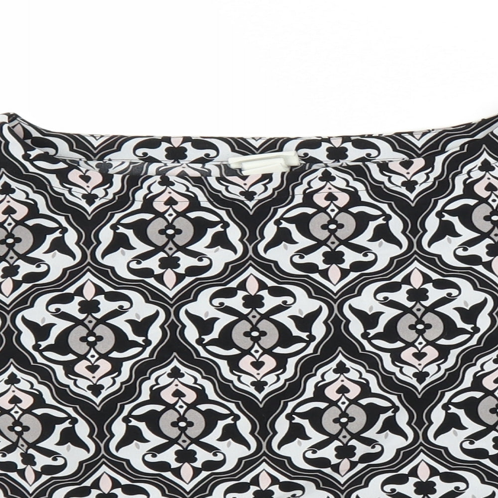 Womens UK Size 10 H&M Grey Basic Blouse