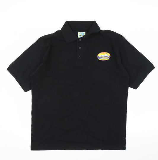 Seamark Mens Black    Polo Size M