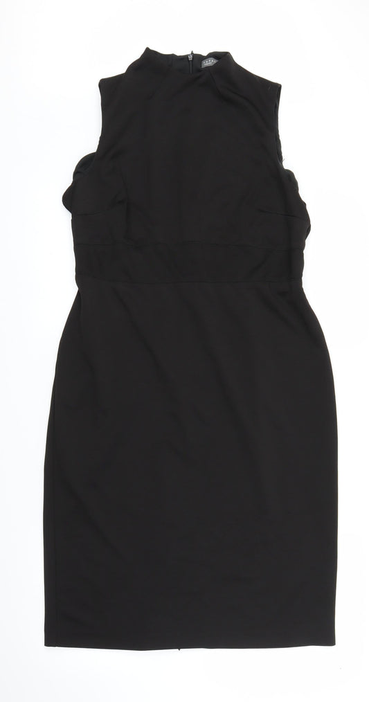 Papaya Womens Black   Sheath  Size 14