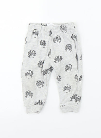Batman Boys Grey   Sweatpants Leggings Size 9 Months