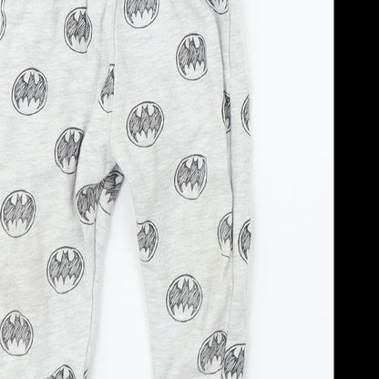 Batman Boys Grey   Sweatpants Leggings Size 9 Months