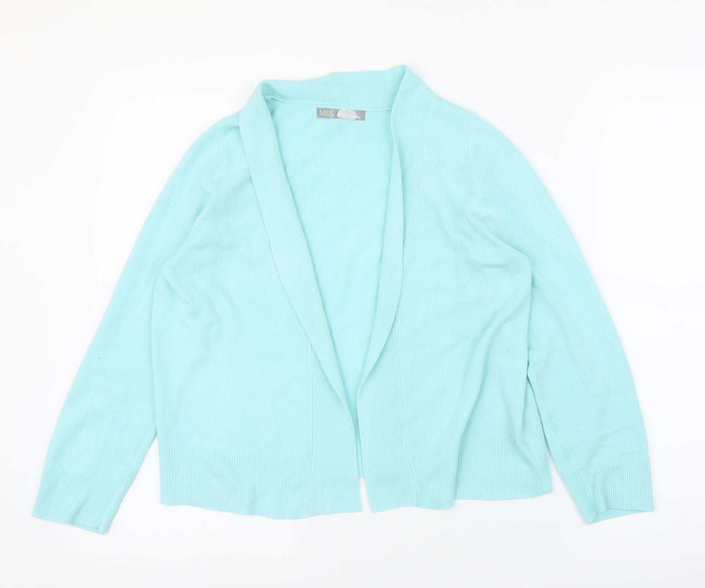 M&S Womens Green   Cardigan Jumper Size 10
