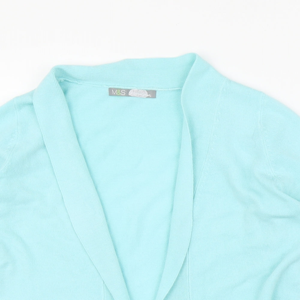 M&S Womens Green   Cardigan Jumper Size 10