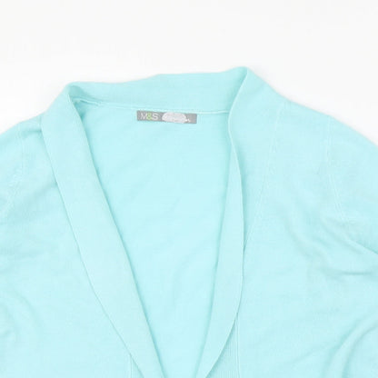 M&S Womens Green   Cardigan Jumper Size 10