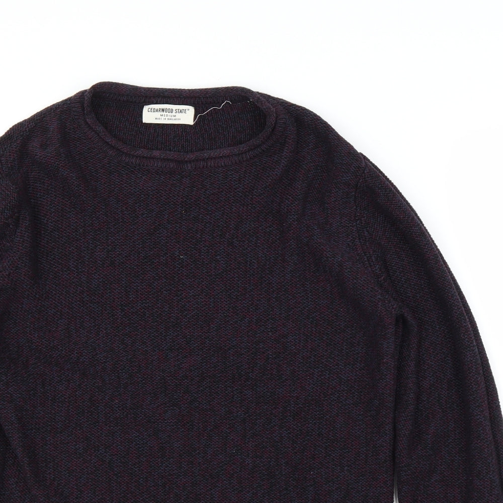 Cedar Wood State Mens Purple   Pullover Jumper Size M