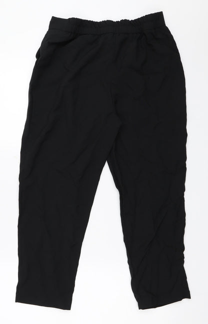 Womens UK Size 8 ASOS Regular Fit Cropped Black Trousers